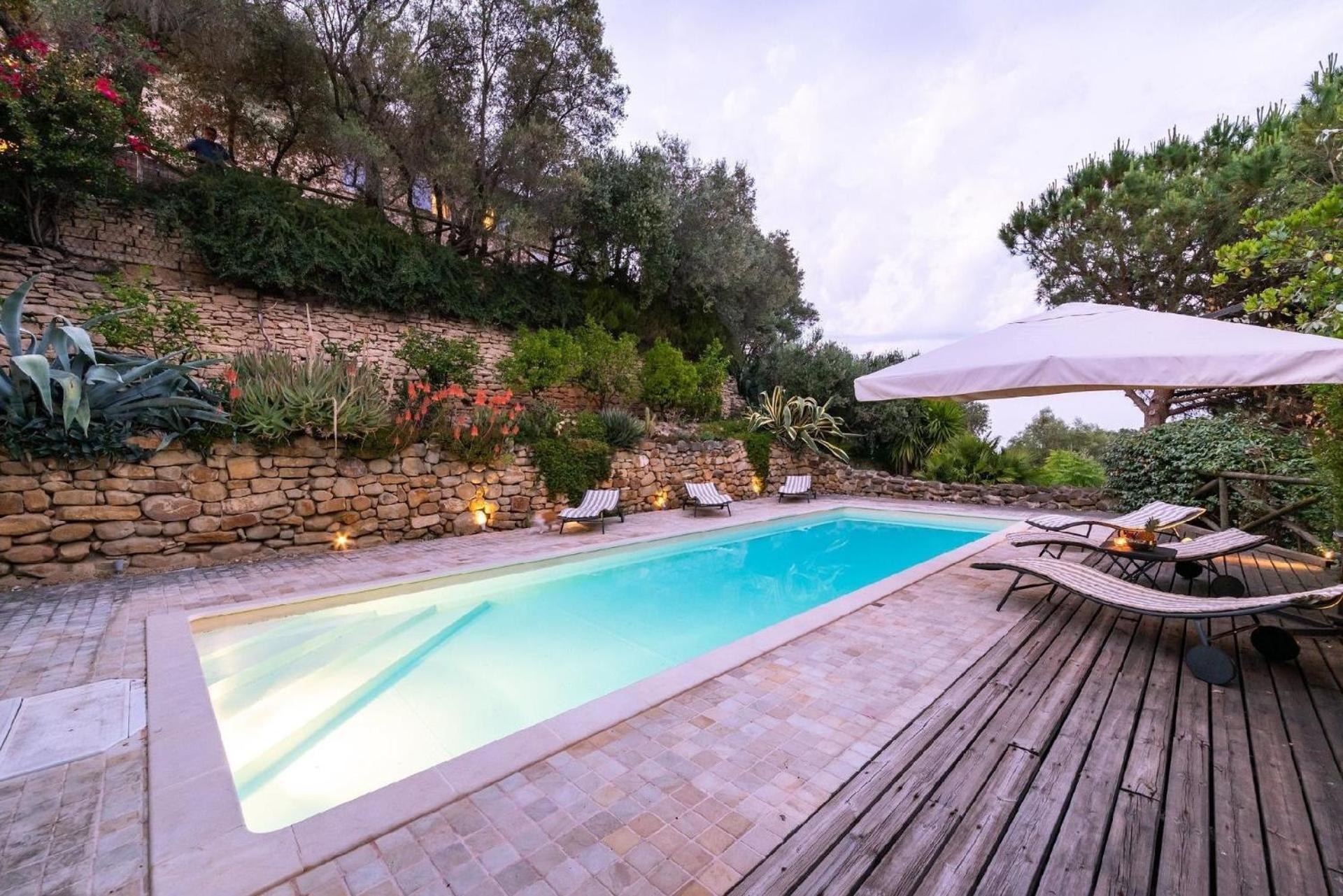 Meernahes Ferienhaus Casa Cantagallo Mit Pool Villa Fermo Buitenkant foto